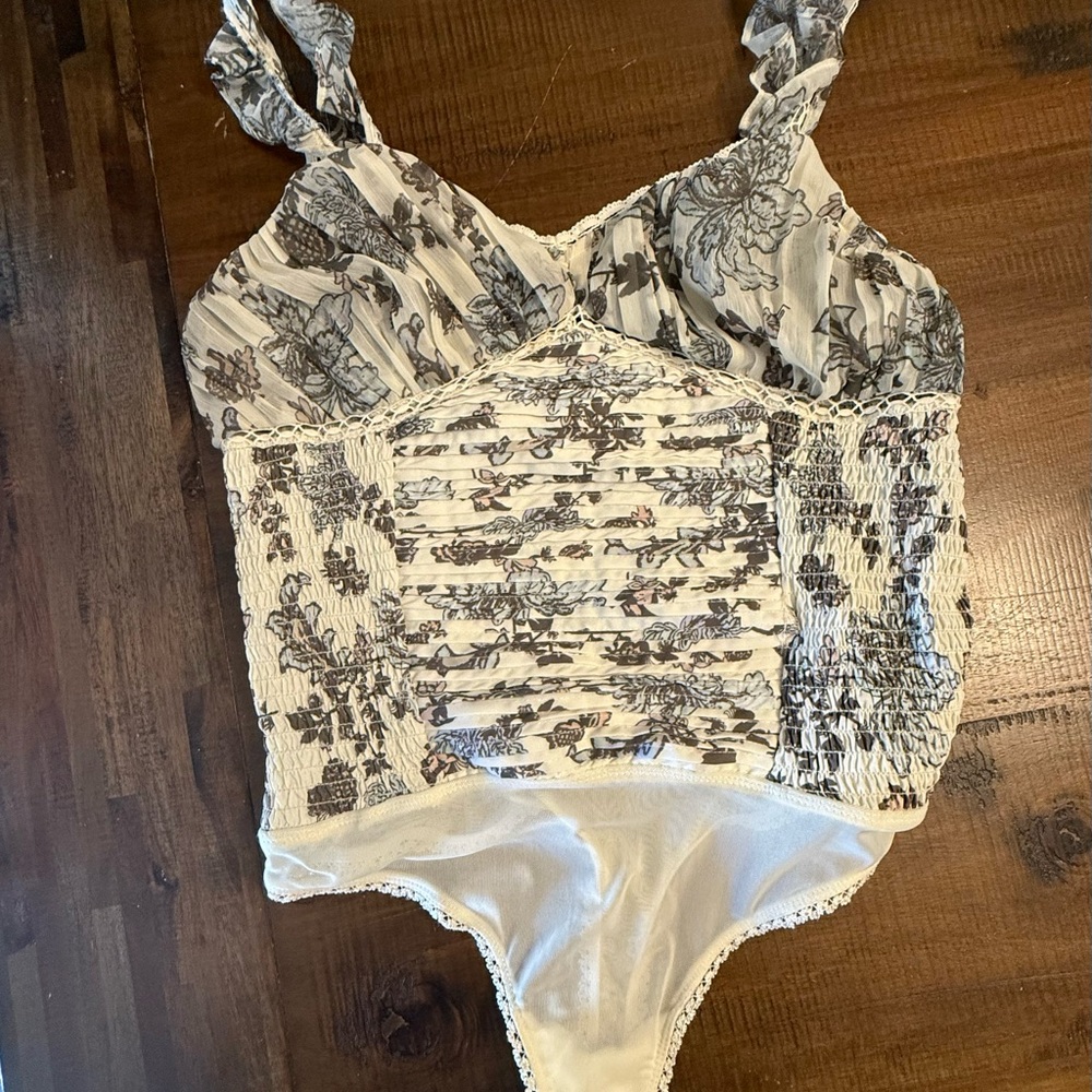 Free People Weekend Plans Corset Bodysuit